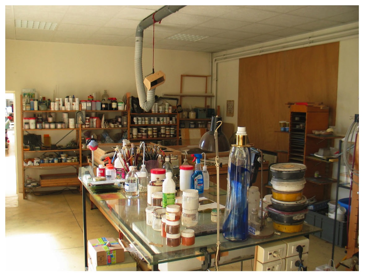 salle de peinture sur verre